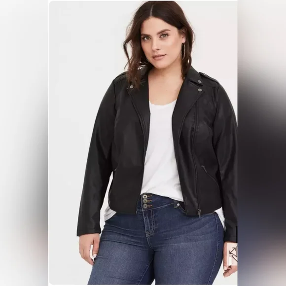 New Torrid Disney Faux Leather Jacket Sz 1 (14/16) - Picture 3 of 4